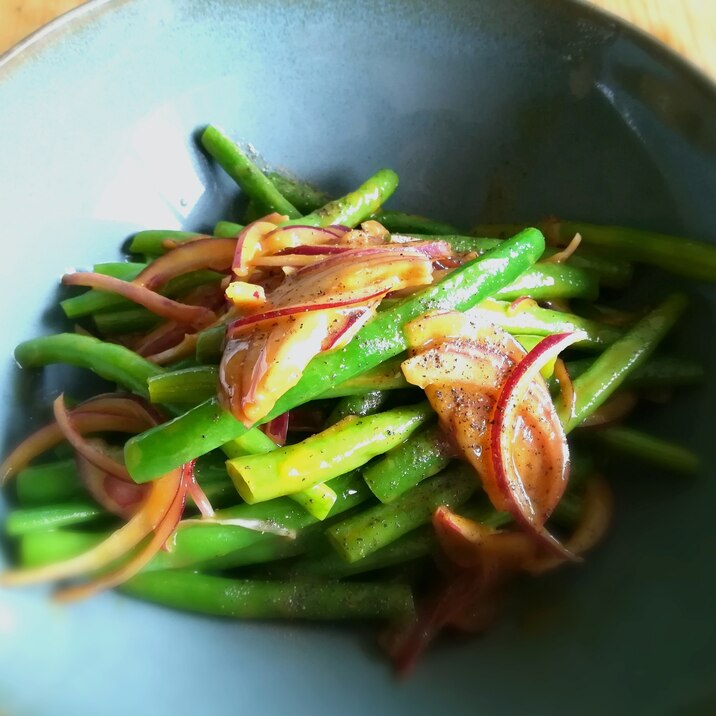 いんげん豆サラダ。Bohnensalat.